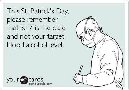 TravelRNStyle's tweet image. St. Patty's Day PSA:
#ERProblems #BeSafeOutThere!