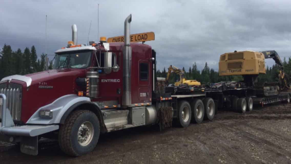 ENTRECCorp's tweet image. Our Whitecourt fleet is now sporting a couple new wheel configurations to supply service to the logging industry.