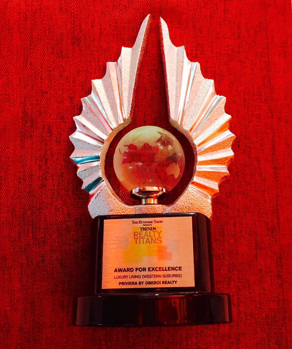 oberoirealty's tweet photo. #Priviera awarded in the ‘Luxury Quotient’ category at the Trends Realty Titans presented by @EconomicTimes https://t.co/qote8juCOq