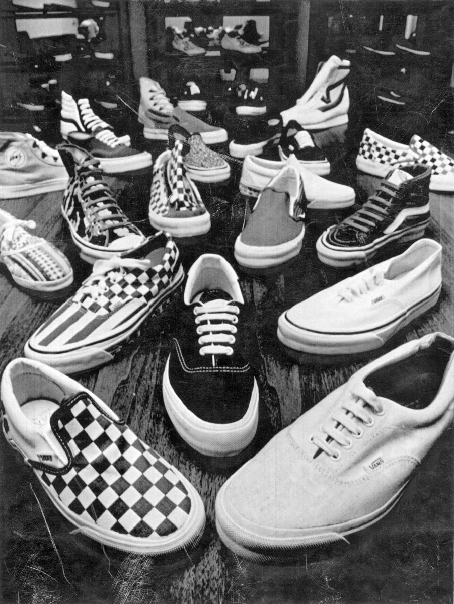 latimes's tweet photo. Hey, Vans – that symbol of SoCal youth culture – now old enough to join AARP https://t.co/ObDYN4N6ez #50yearsofvans https://t.co/bm5neiOlfG