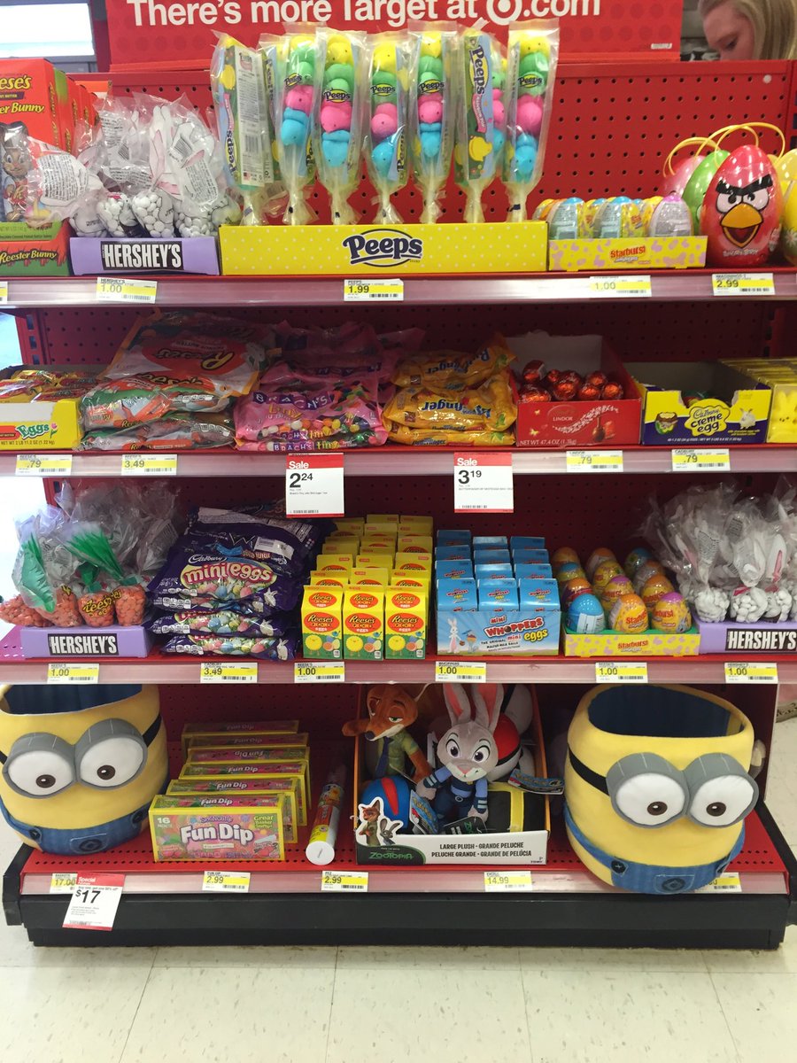 kyleT397's tweet photo. Best endcap ever. All of your Easter candy needs. I was salivating the entire time. #eastercandy #sellpine https://t.co/WPLtSF1RJS
