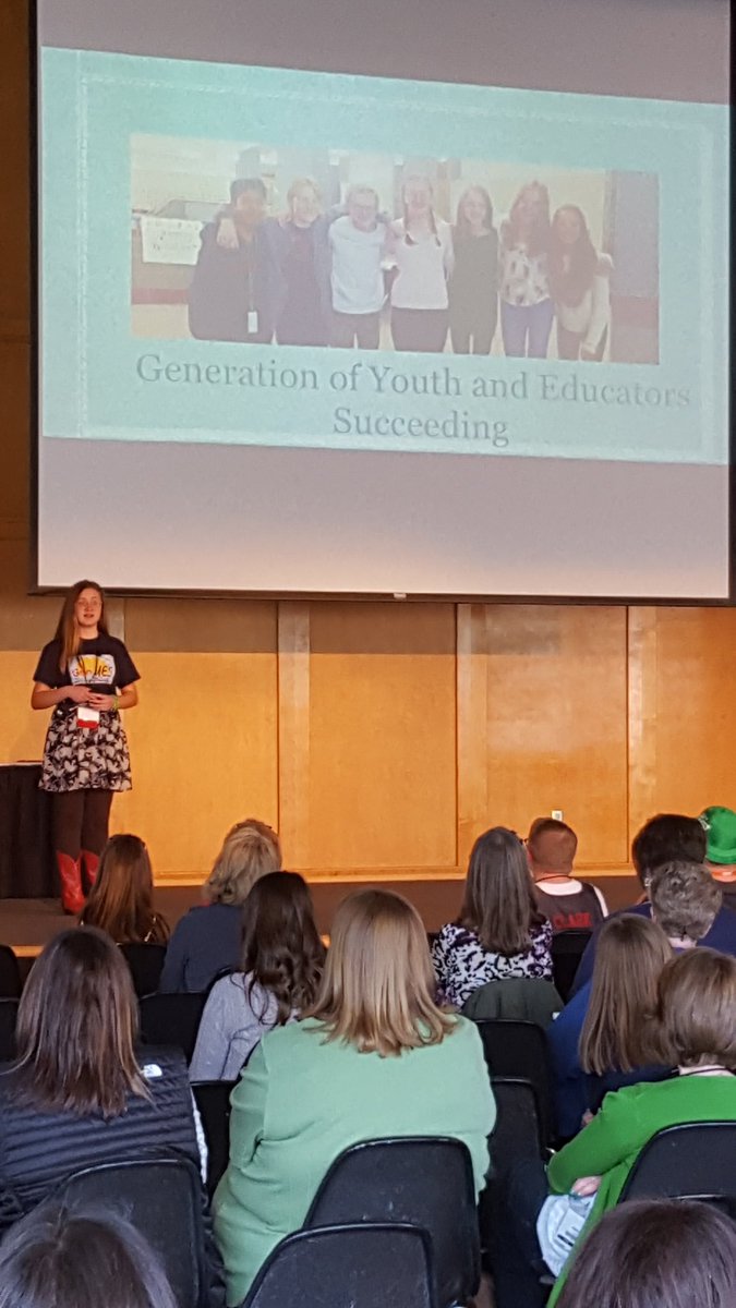 nielsentch's tweet photo. 7th grade IGNITE! presenter. GenYES inspiration. Amazing @parkcityschools   #ucet16 https://t.co/5PmbacY8u7