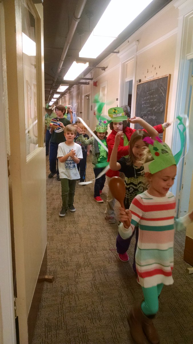 TRICDC's tweet photo. The children wished everyone at TRI a Happy St. Patrick's Day as they paraded through the hall playing instruments! https://t.co/R2eJTcx7No