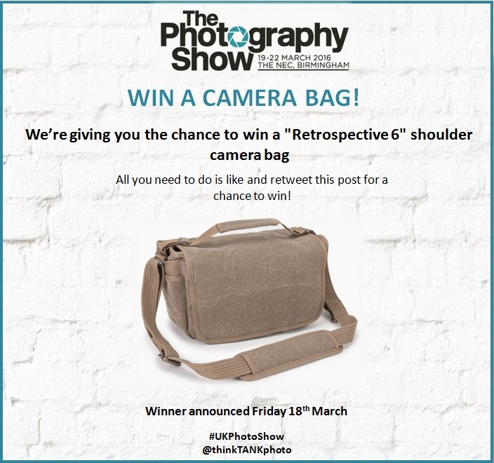The Photography & Video Show (@ukphotoshow) on Twitter photo Perfect for carrying your DSLRs and kit, enter to win a shoulder camera bag from <a href="/thinkTANKphoto/">think TANK Photo</a>! #UKPhotoShow Perfect for carrying your DSLRs and kit, enter to win a shoulder camera bag from <a href="/thinkTANKphoto/">think TANK Photo</a>! #UKPhotoShow