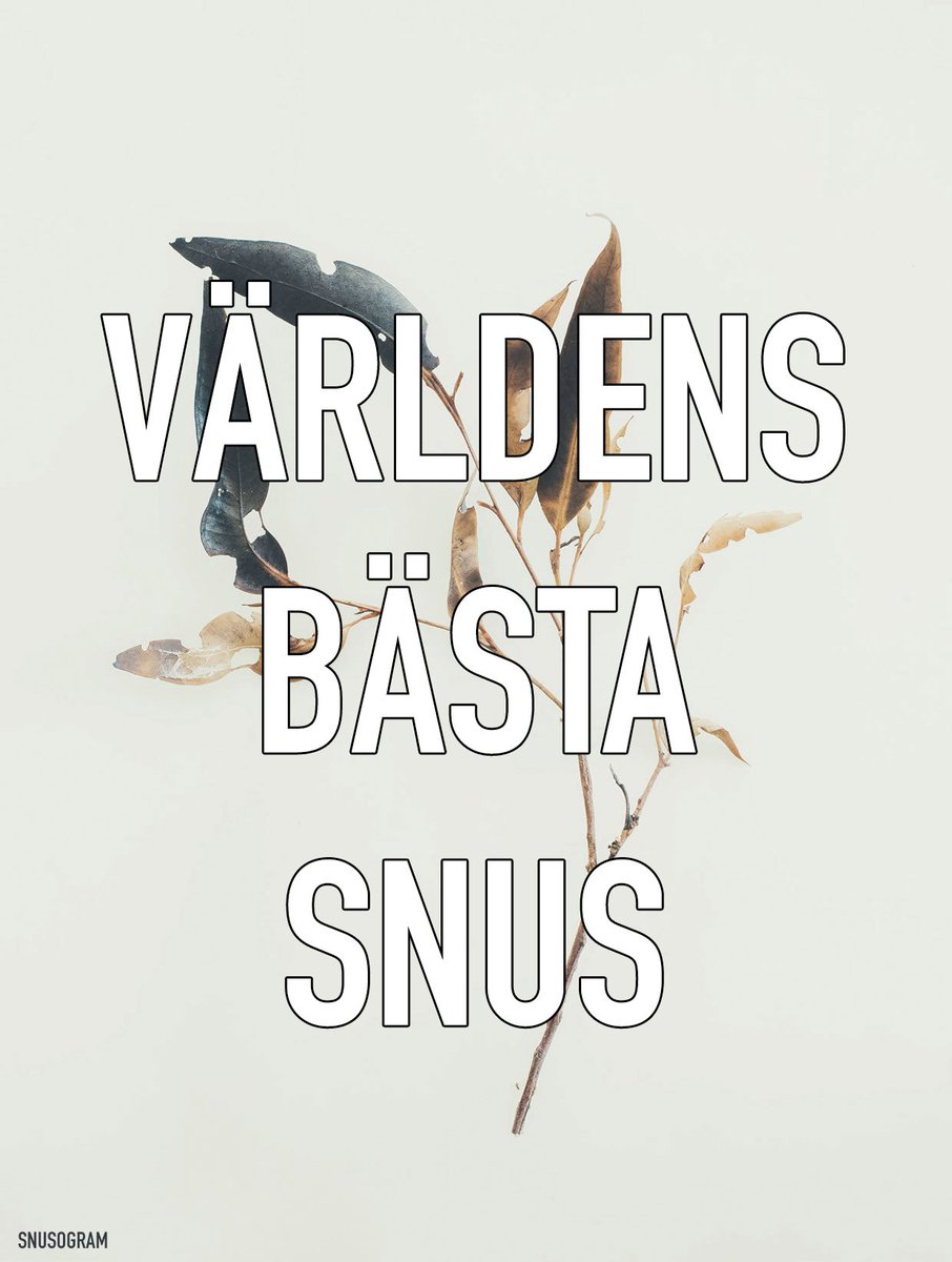 Snusogram's tweet image. Jag tror jag vet svaret.
snusogram.se/fakta/general-… …
#GeneralSnus #GeneralPortion #Snus