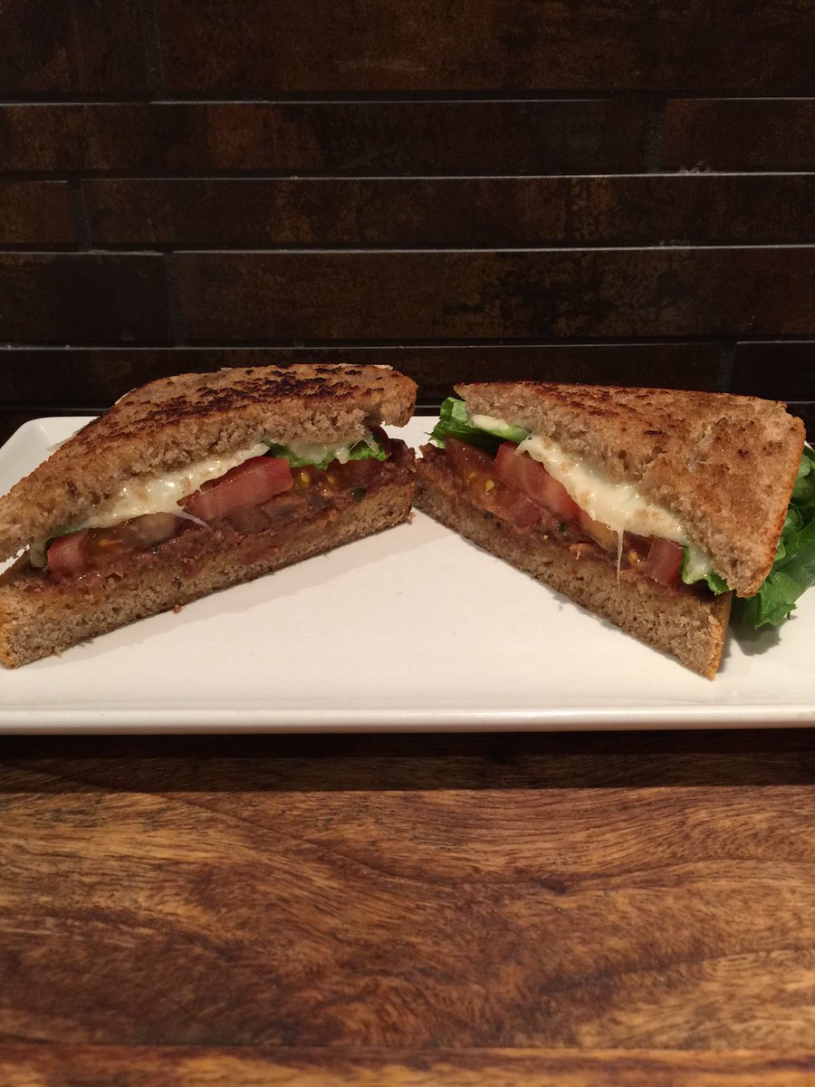 terryselinger's tweet photo. Chef's lunch feature; BLTish.bacon jam, lettuce, tomato and Gruyere on duck fat toasted rye. @BeerBros https://t.co/SmZzz7dpv4