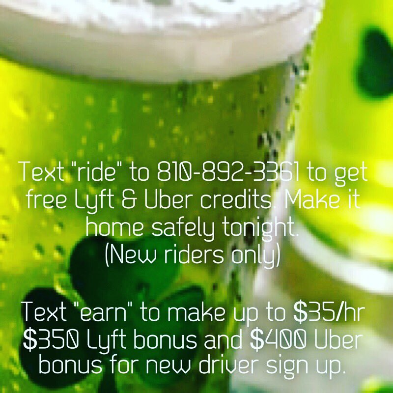 PaidScope's tweet image. Happy 🍀 St. Patrick's day! 🍀 In Michigan, request safe ride home. Around the world, please don't drink and drive!!👍