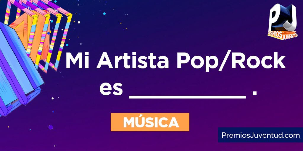 PremiosJuventud's tweet photo. ¿A cuál artista nominaste a la categoría: Mi Artista Pop/Rock?#PremiosJuventud https://t.co/XYOCF0v5eo