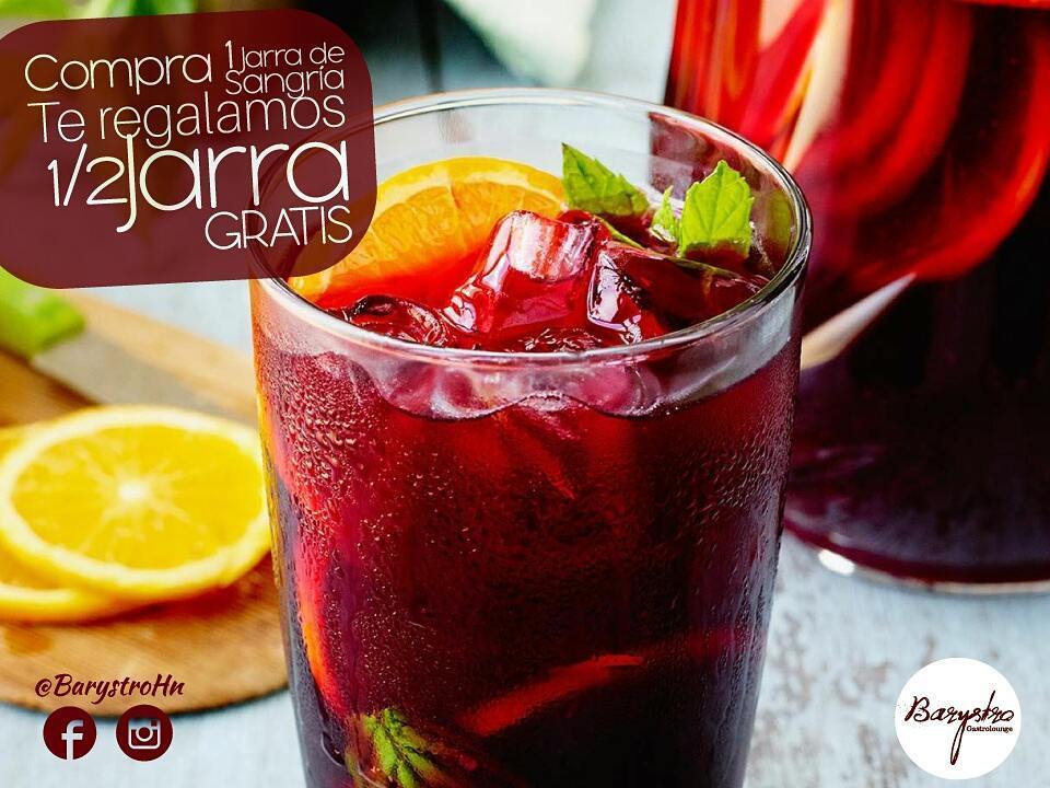 Barystro's tweet image. Disfrutar tu Jueves en #Barystro y compra una Jarra de Sangría y te regalamos media jarra … ift.tt/1SW7qBc