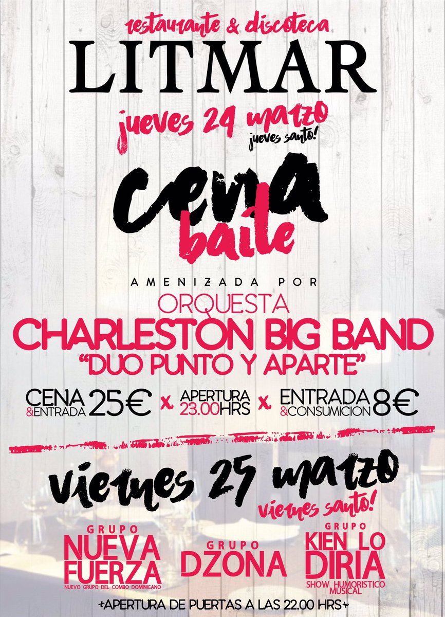 LitmarS's tweet photo. Semana Santa en Litmar!!! @charleston https://t.co/XRhbmlmzwZ
