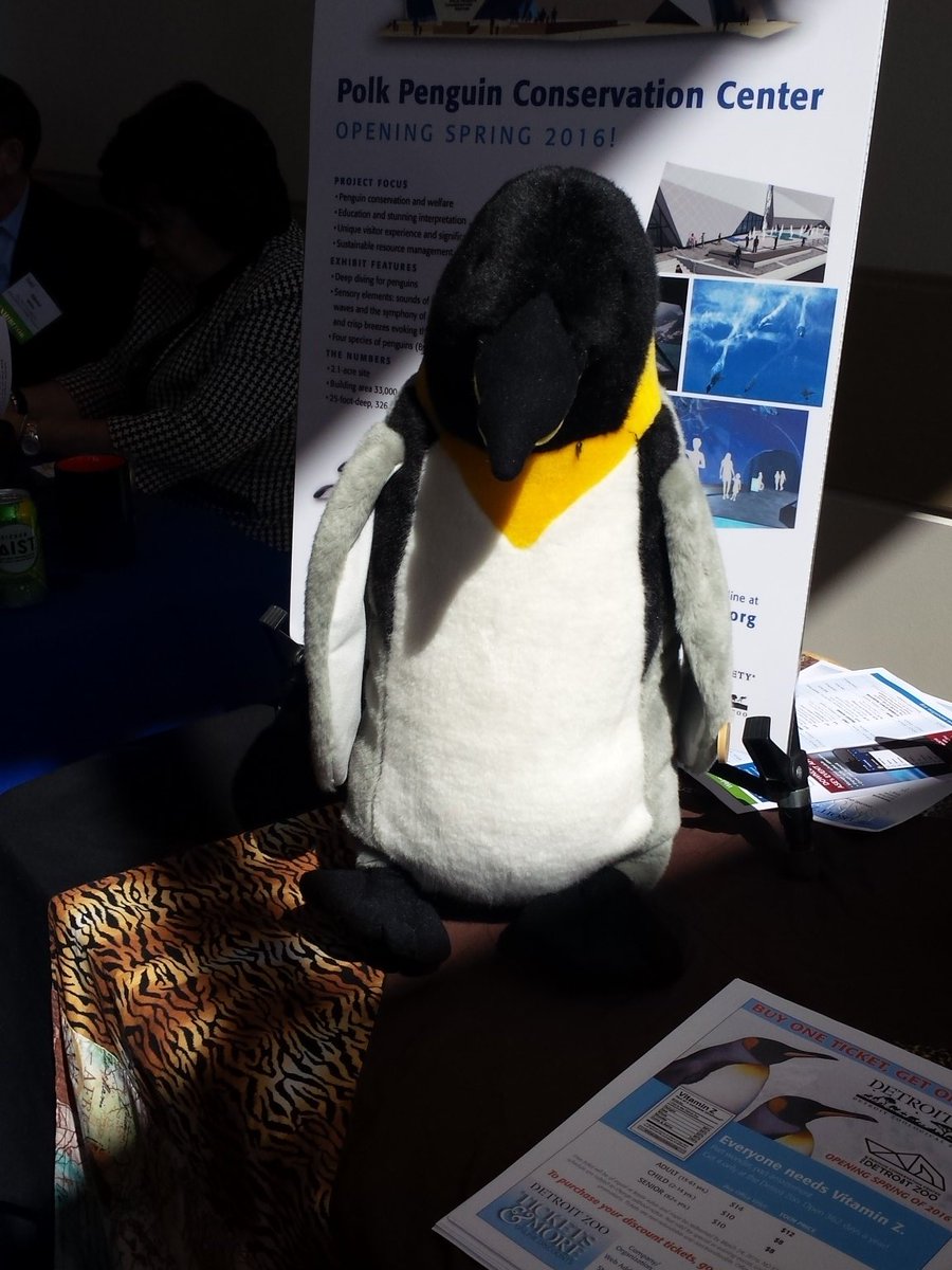 ASEnews's tweet photo. The mischievous @detroitzoo penguin at today's #ASE16PPP. TY for exhibiting today! https://t.co/FKbOEHtNdN