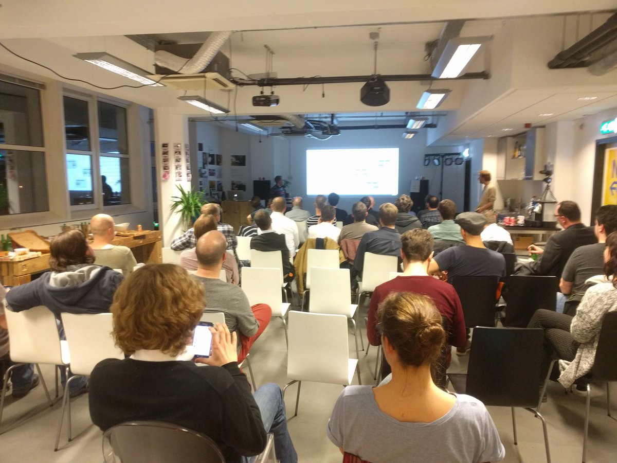 #kubernetes Amsterdam meetup kicks off! Thanks @Loodse and @Tinker_travel for hosting! #thinktinker