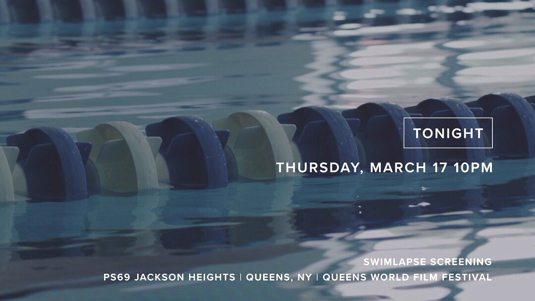 Swimlapse's tweet photo. Tonight in NYC! See @Swimlapse nominated for Best Narrative Short at @QueensWorldFilm! https://t.co/xUn3Uljmow