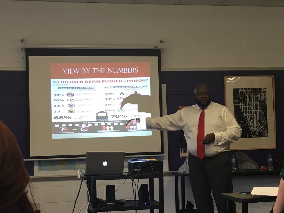 RVHSScholars's tweet photo. The lens of discipline needs to be focused to show what we are doing to kids instead of for. @Enlighten728 #atrisked https://t.co/VE7TwABKtA