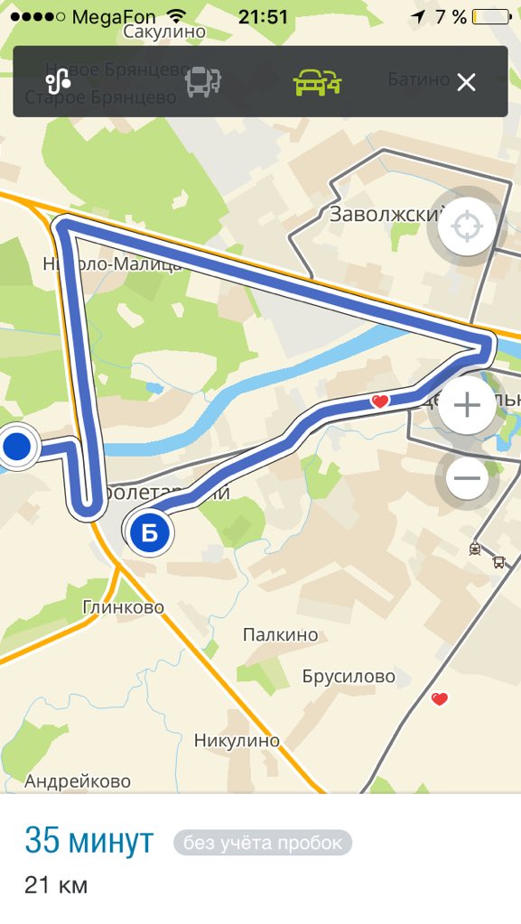 E_Adamova's tweet photo. @2gis а вот навигатор ваш строит любой маршрут через объезд, хотя прямой должен. https://t.co/RtV3Q89LrH