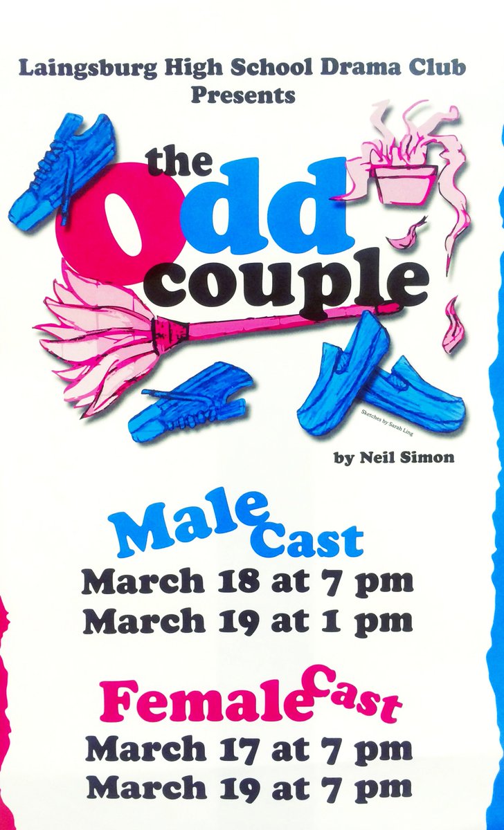 WolfpackLHS's tweet photo. Tonight is Drama Club's premiere of The Odd Couple. Hope to see you at one of the four performances! #BreakALeg https://t.co/zNScsebMMS