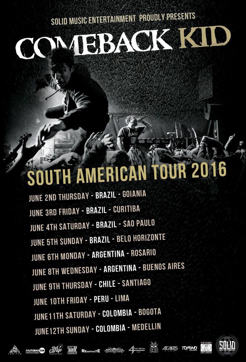 23punk's tweet photo. Comeback Kid en Lima el 10 de junio. @cbktweets https://t.co/f2mu2v0MPk