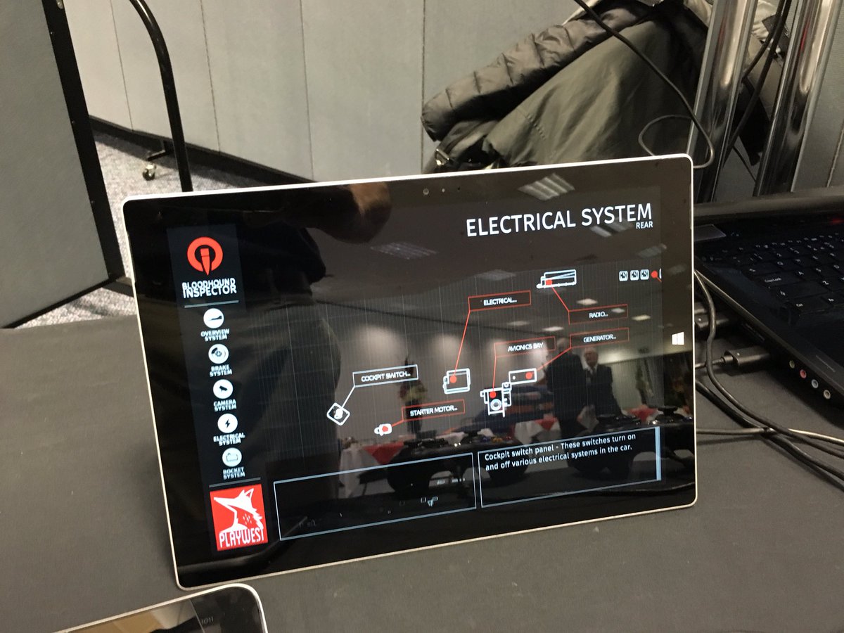 Bloodhound_LSR's tweet photo. Great to see the work of @PlayWestHQ. Games and real engineering tools for the BH Engineering Team! #uwebloodhound https://t.co/WDcYvCzdWP