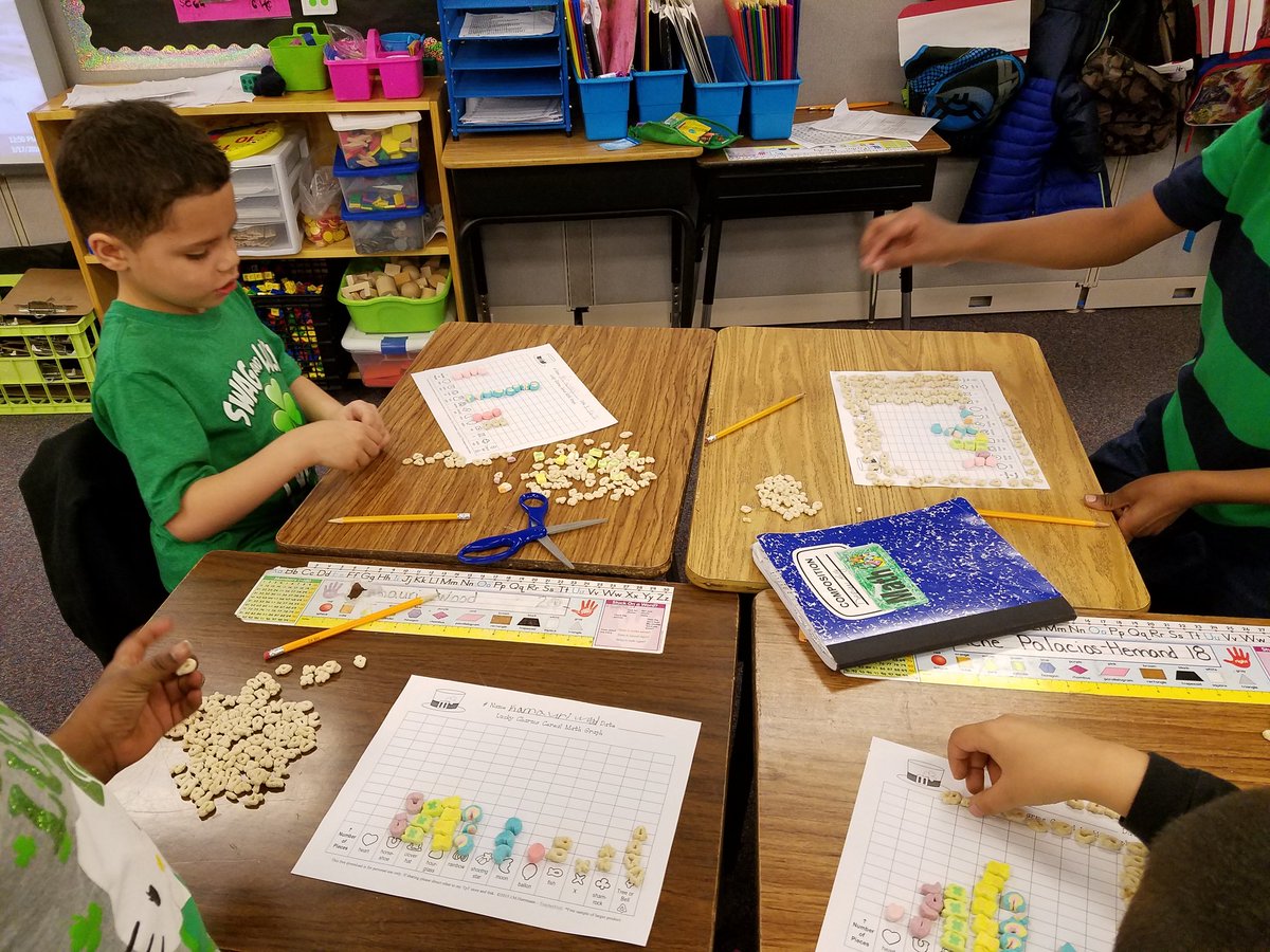 AMESGrade2's tweet photo. Celebrating St. Patrick's day! Graphing Lucky Charms https://t.co/MYThsFZDMy