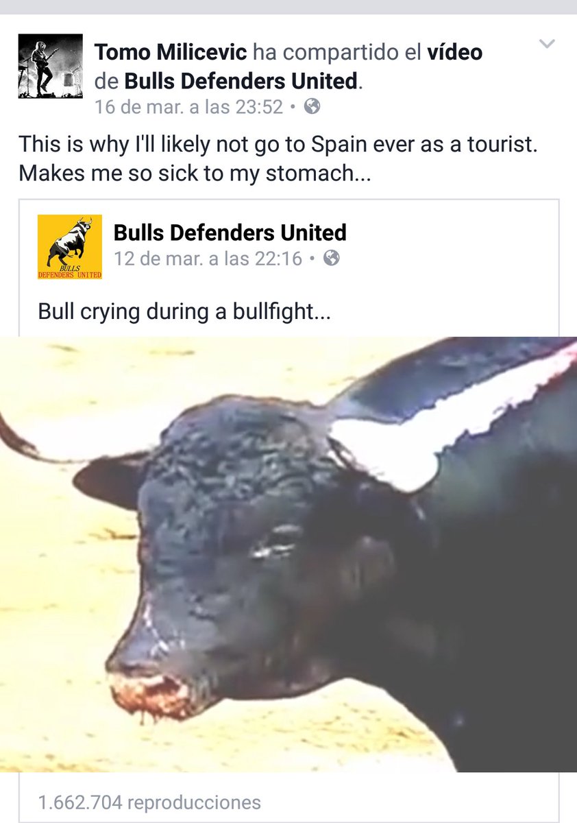 SpanishEchelon's tweet photo. Dear @tomofromearth, there are a lot of people here against bullfighting and it's forbbiden in some parts of Spain https://t.co/sflJBkwPEn