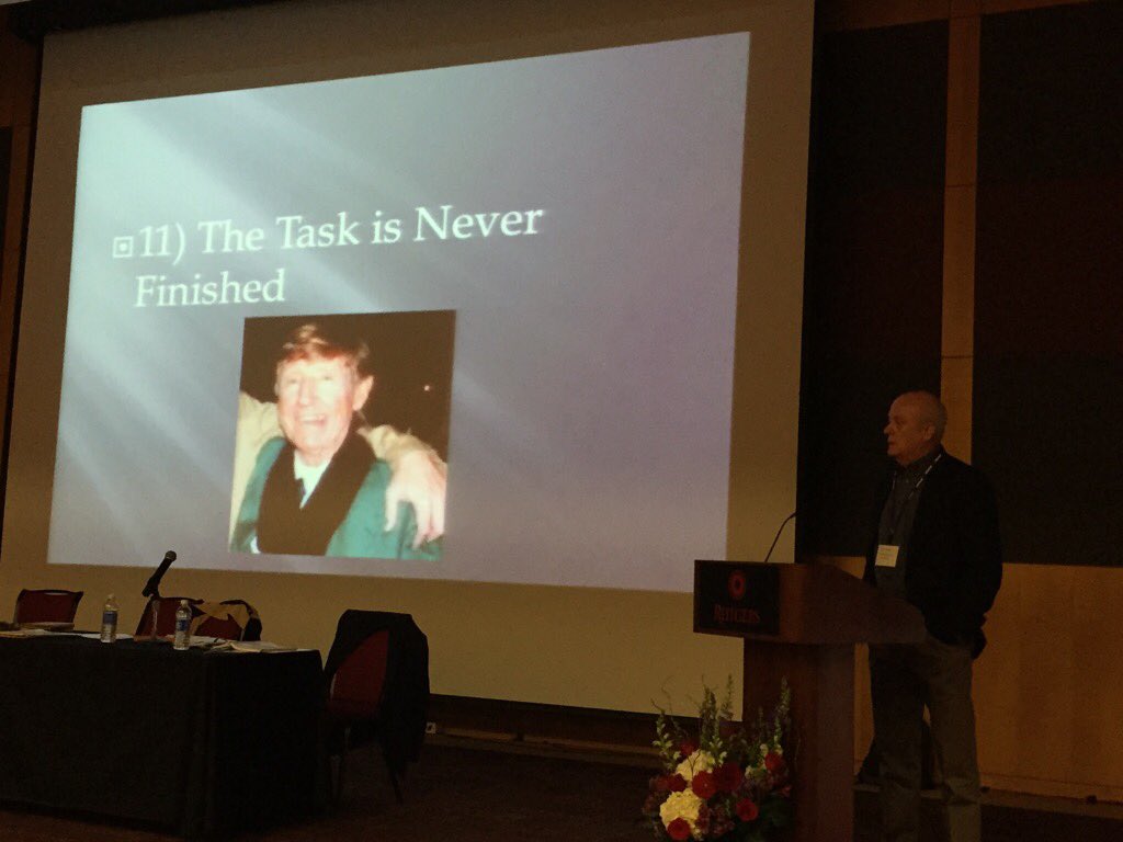 FindSeekRedHook's tweet photo. Tom Henricks remembers Brian Sutton-Smith at TASP #playonthemove, Woolf: "he had struggled so far&only made it to R" https://t.co/FBVB8OODjv