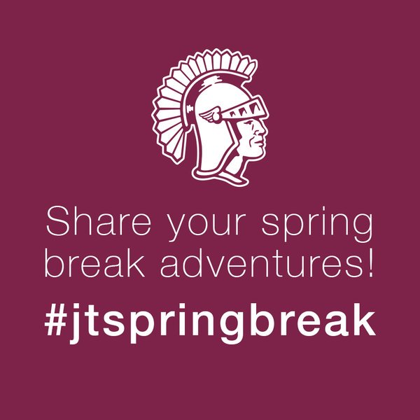 Tomorrow is the last day of spring break!  Don't forget to rep that Trojan Spirit!!  #jtspringbreak