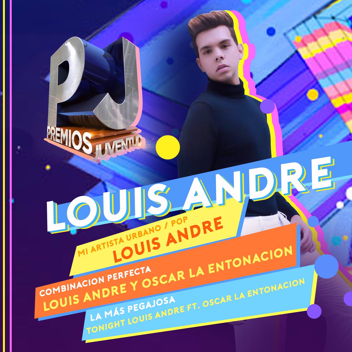 RealLouisAndre's tweet photo. Gracias a todos ustedes por todo el ¡APOYO! #PremiosJuventud #louisandre #oscarlaentonacion https://t.co/uGX7AeJ85v