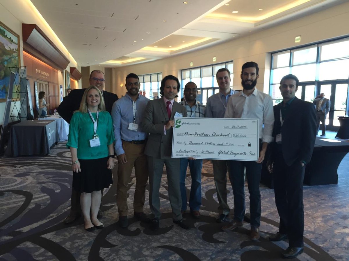 GlobalPayInc's tweet photo. Congratulations again to our Top 3 Finalists of the @GlobalPayInc #FinAppsParty @TAGthink #GTS16 https://t.co/sxI4QPAGnF