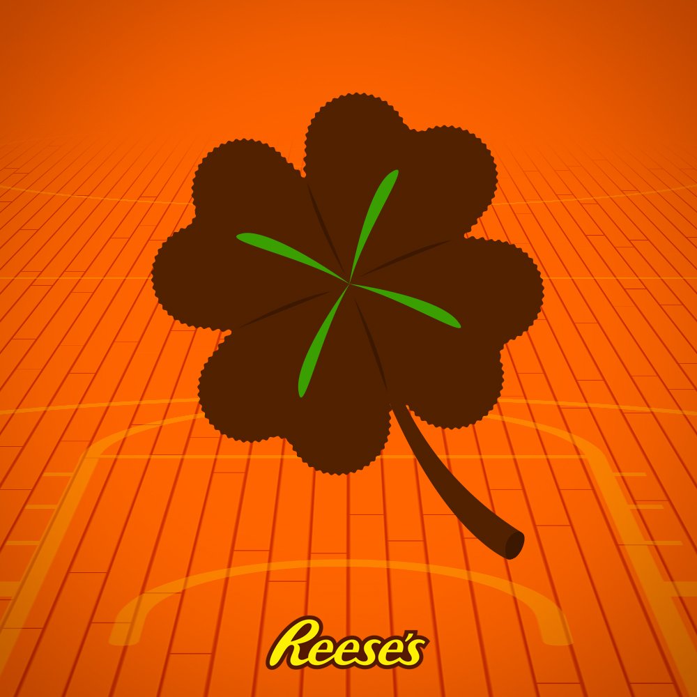 reeses's tweet image. #MarchMood feeling lucky about your bracket. #MarchMadness