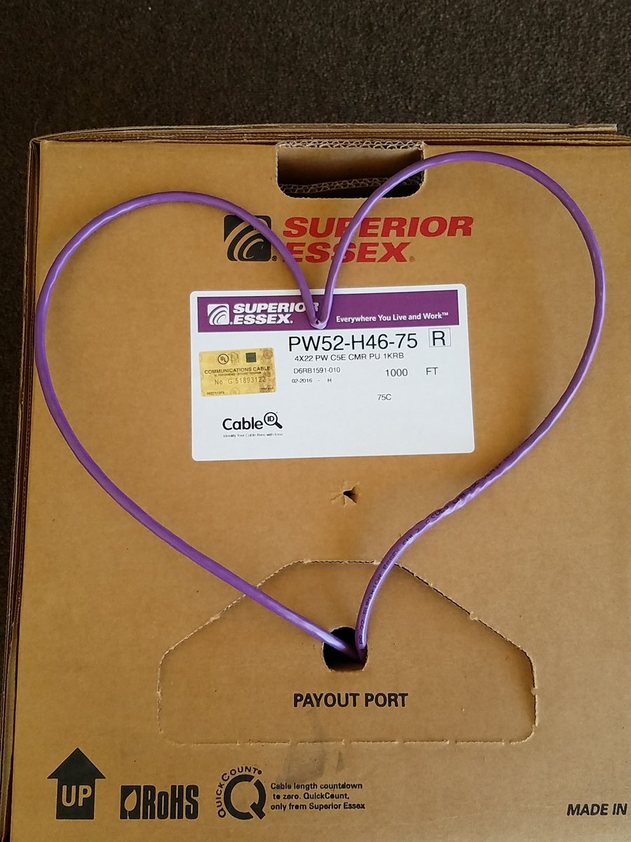 nuLEDs's tweet photo. Love @SuperiorEssex #purplecable @nuLEDs  #PowerOverEthernet lighting #digitalceiling @cisco https://t.co/DYoGtc6YR8