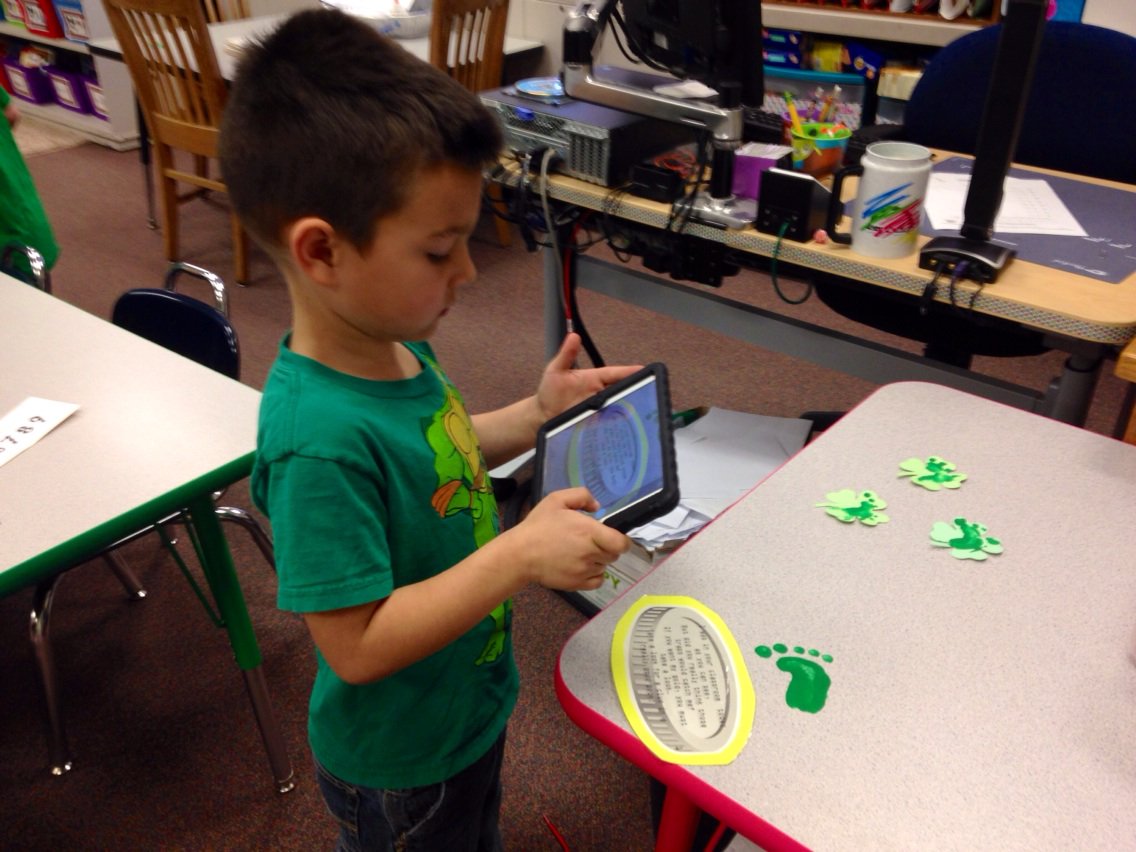 mrs_norland's tweet photo. Using iPads to collect evidence to decide if just 1 leprechaun visited our class or >1. #apsdawson #apstech https://t.co/FzttdzZFRb