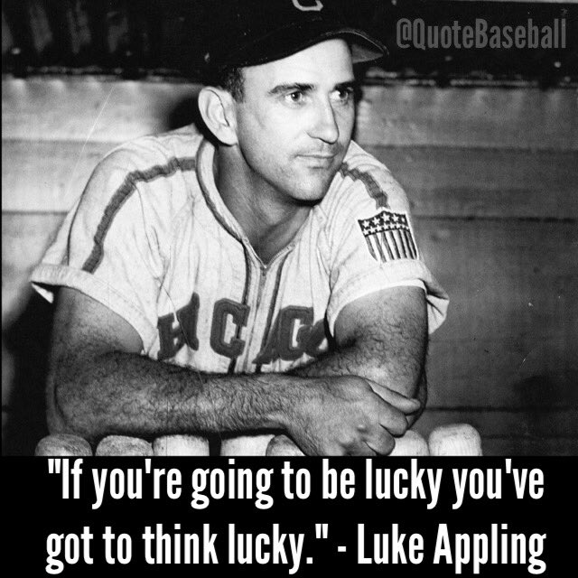 QuoteBaseball_'s tweet photo. Luke Appling talking about luck because Saint Paddy's Day 🍀⚾️ https://t.co/VOVshOM4Nh