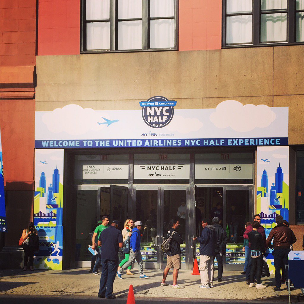 Packet Pick up for Sunday's Race. #runcoach #unitednychalf #nychalfmarathon