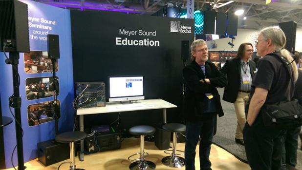 LegalPhotogCT's tweet photo. Just spent some time with Marc @MeyerSound booth #USITTShow They've got some great new tech out! Cue for instance https://t.co/hYBgKLjQtX