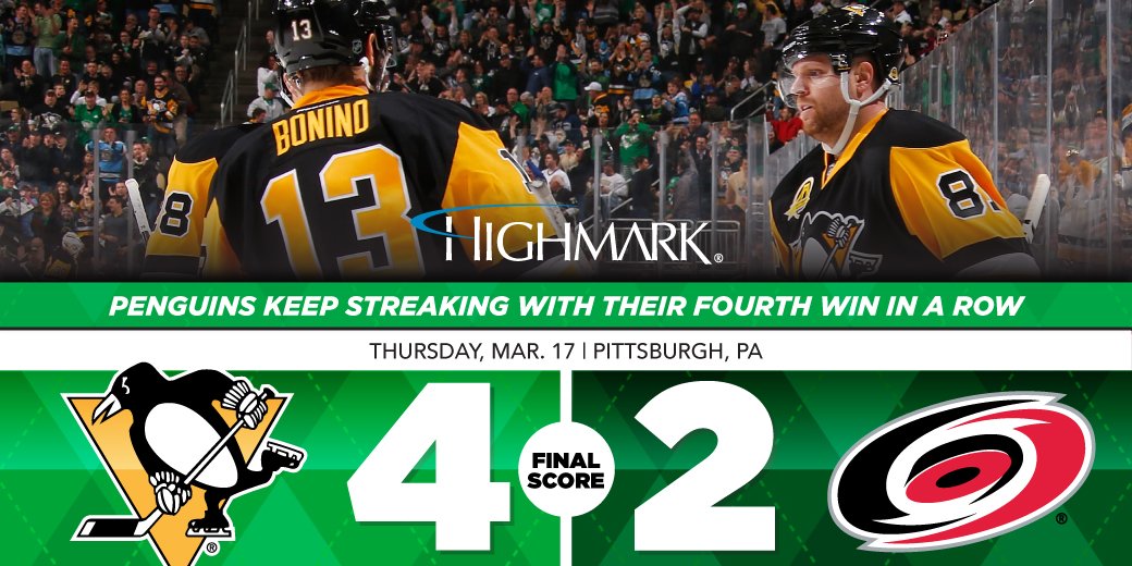 Pittsburgh Penguins on Twitter "That's four wins in a row for the 