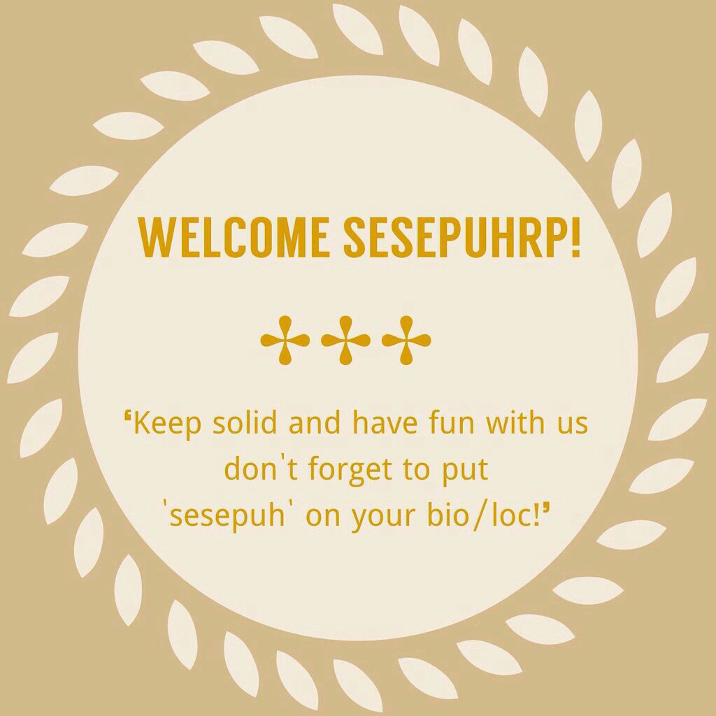 SESEPUHRP's tweet photo. V. @chsulri WELCOME SESEPUH! https://t.co/ptl9s6UJLR
