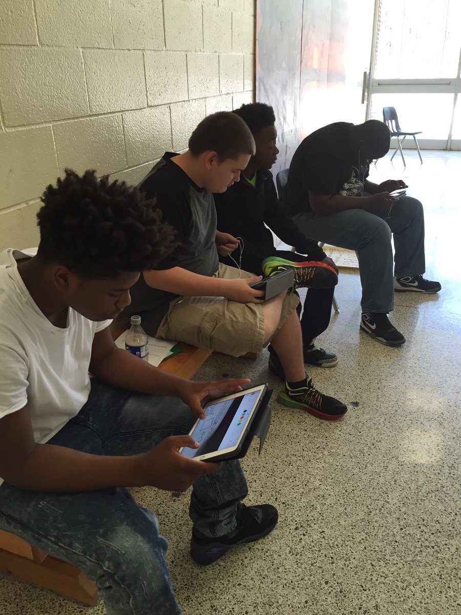 gc_CAMiller's tweet photo. 4th period creating Math I lessons in Educreations!@jas_pirate @GreeneCentralHS https://t.co/27BXr9EpoW