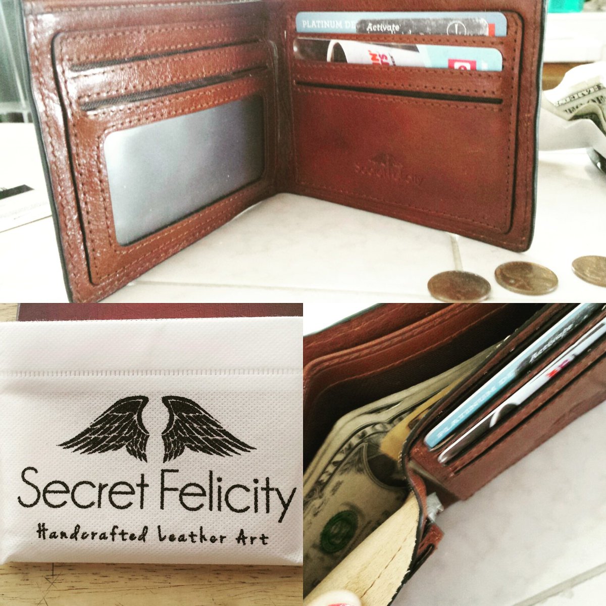 calijulz's tweet photo. Love that leather smell! ! #rfidblockingwallet Secret Felicity #wallet #ad #calijulzsays https://t.co/mxd6khCT8E https://t.co/wPkGPtgG2Q