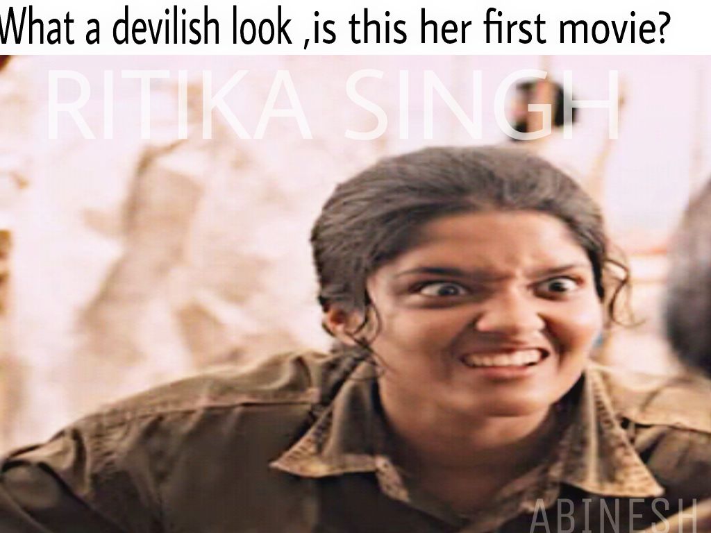 ABINESH1997's tweet photo. @ritika_offl ha ha...what a look https://t.co/BTolyzf7Xq