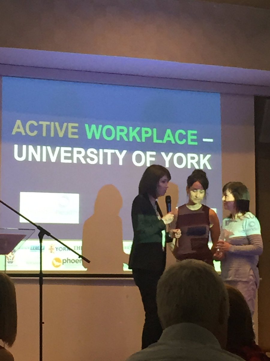So proud of <a href="/yorkactive/">York Active</a> and <a href="/UniOfYork/">University of York</a> winning the Active Workplace of the Year award at the <a href="/ActiveYork/">ActiveYork</a> awards