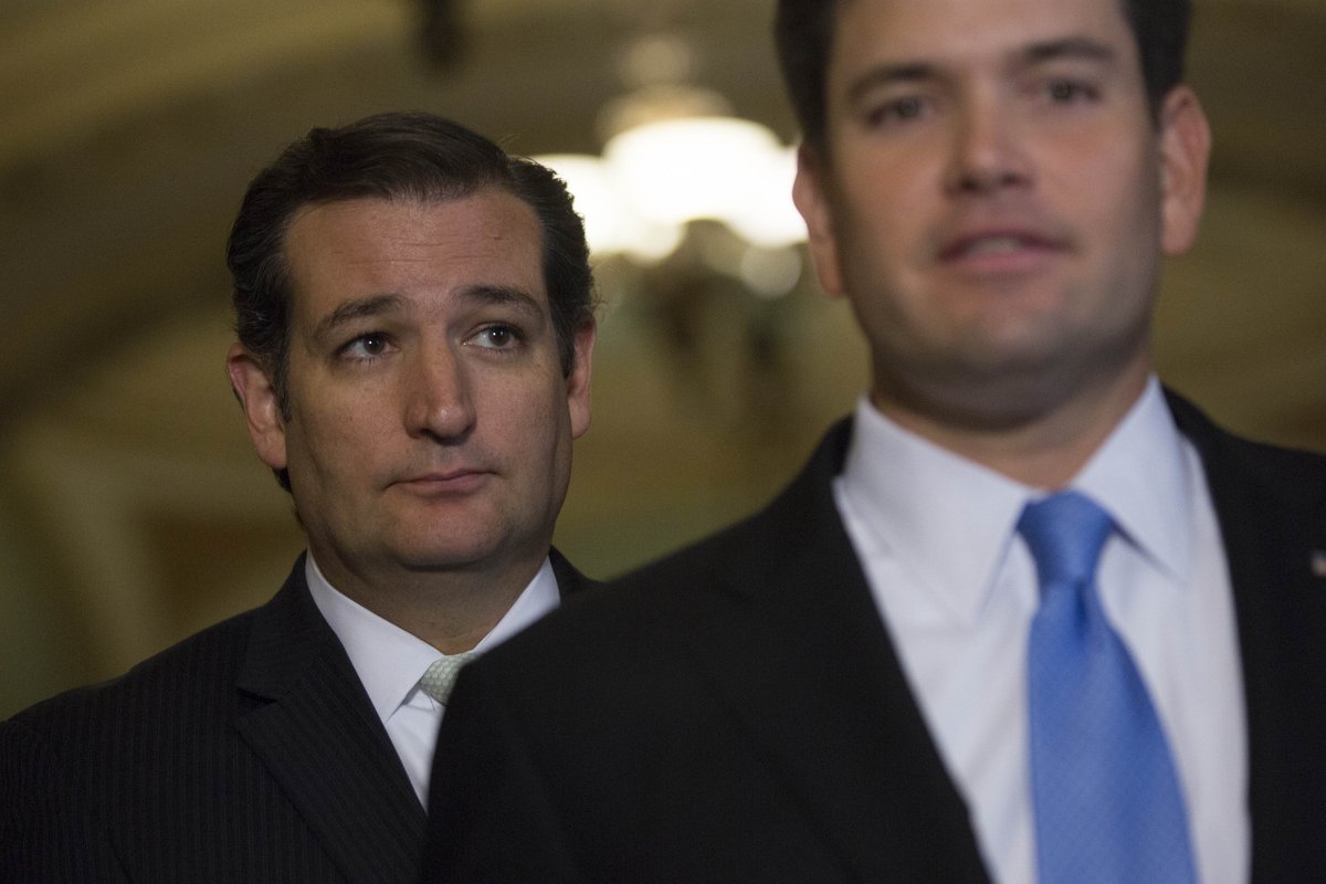 bpolitics's tweet photo. Marco Rubio says Ted Cruz is “the only conservative left in the race," @PioneerPress reports https://t.co/EeY51Cwle7 https://t.co/tezw9C7kQn