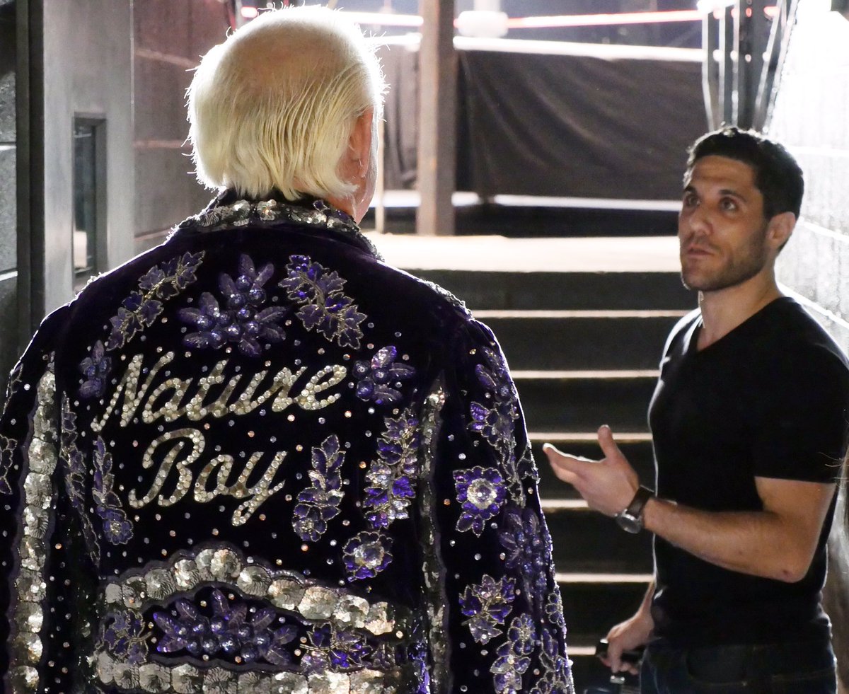 TAFilms's tweet image. Great day on set working with @RoryKarpf and the #NatureBoy Ric Flair.