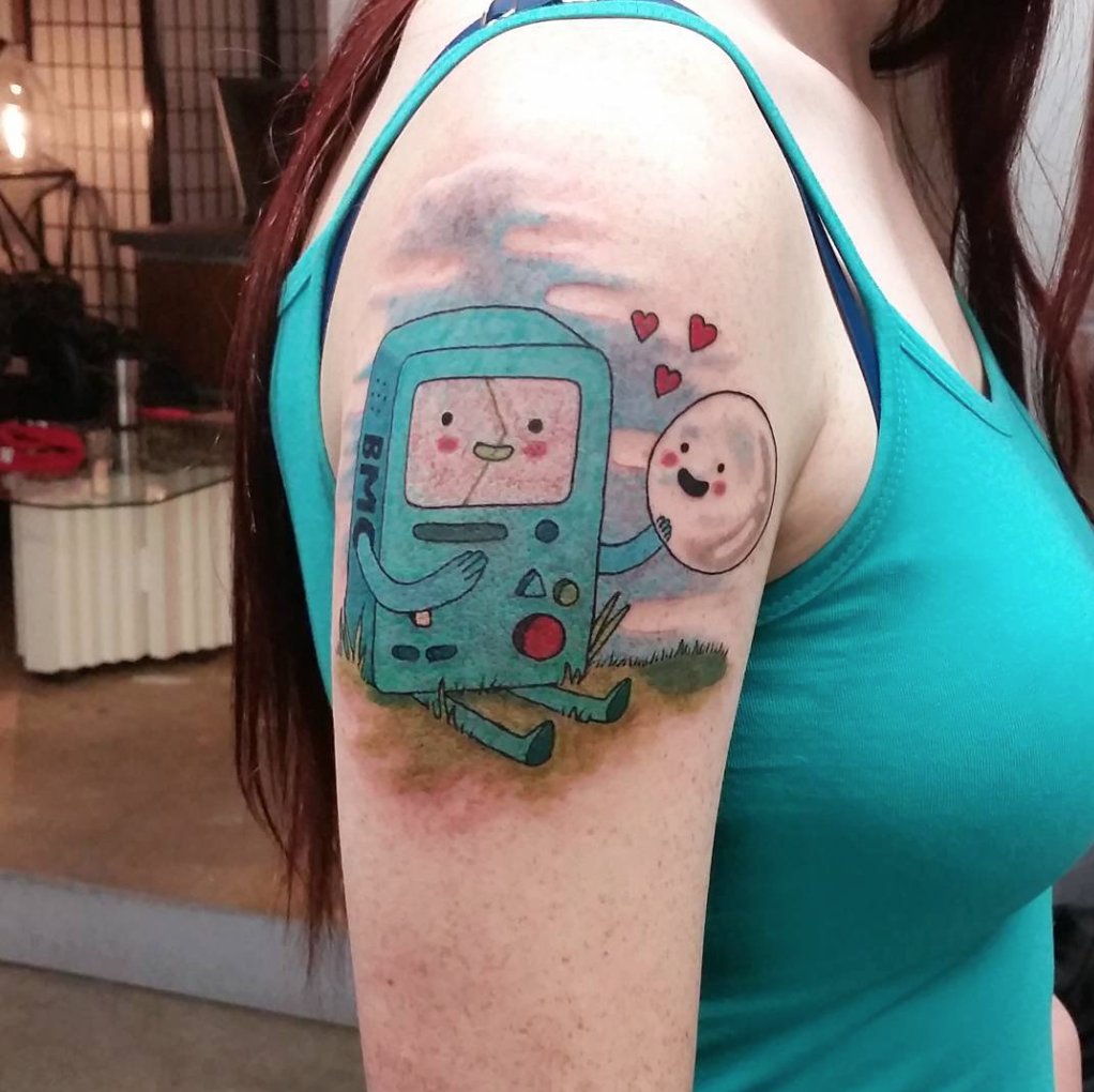 Tattoo Ness on Twitter BMO from Adventure Time Thanks to everyone that  gets tattooed youre some real ones     art chicagotattoos  httpstcoj7oq6w12CG  Twitter