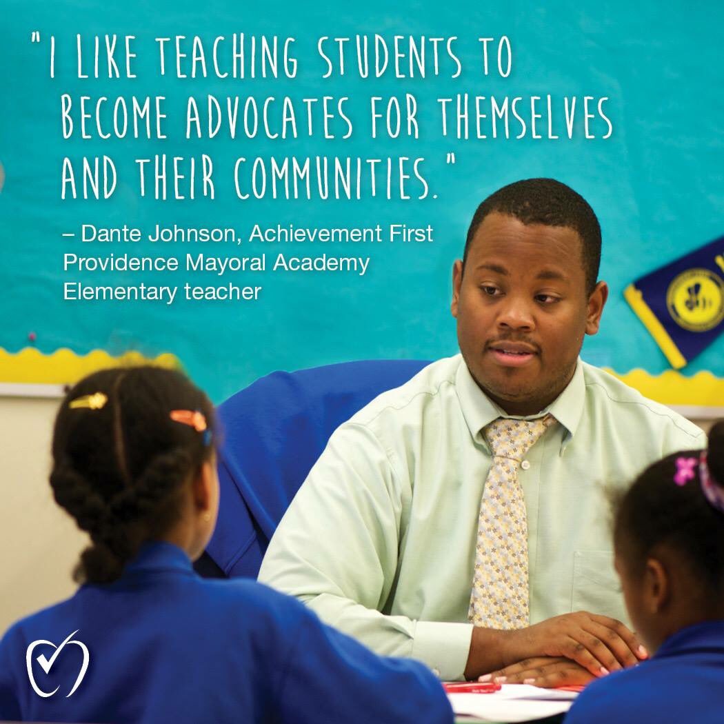 achievement1st's tweet photo. Thank you, Dante, for supporting student voices at Achievement First Providence Mayoral Academy! #AFshoutout https://t.co/igUArGeRdn