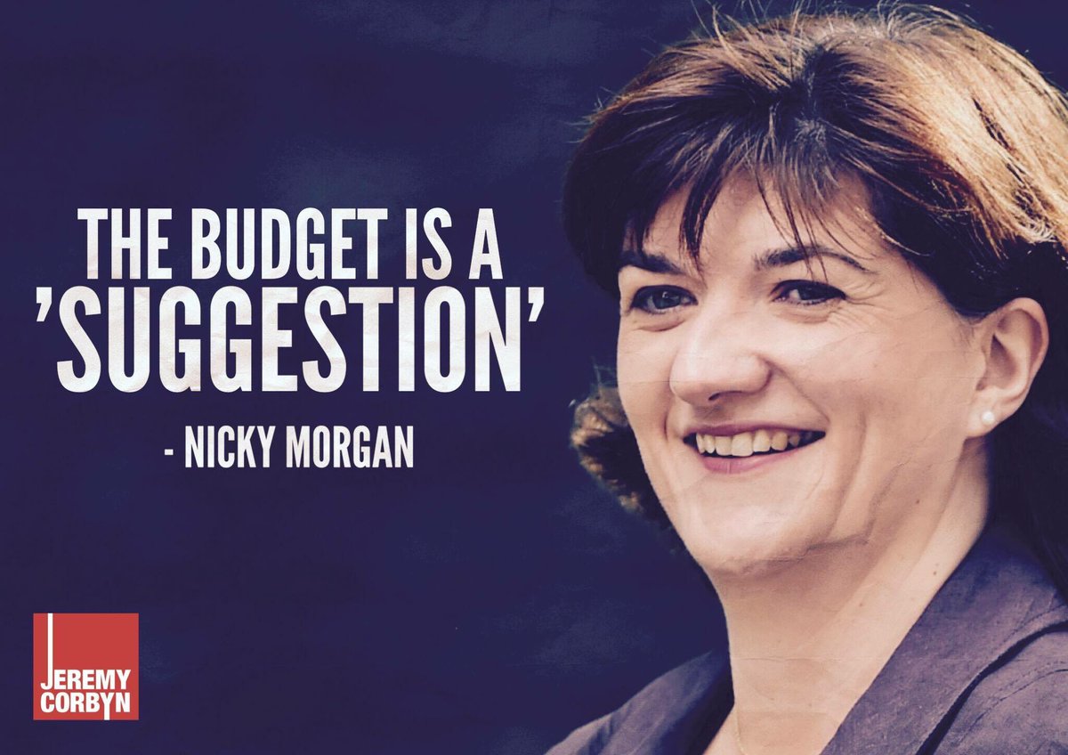 ForTheMany2020's tweet photo. Did @NickyMorgan01 just say "The Budget is a suggestion"? Can anyone think of any other suggestions 4 Tories? #bbcqt https://t.co/SU3OWorTe9