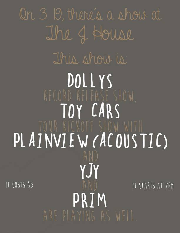 SATURDAY // NEW BRUNSWICK
<a href="/dollysband/">dollys</a> release show w/ <a href="/ToyCarsNJ/">Toy Cars</a>, <a href="/Weareplainview/">Plainview</a> &amp; @prim_music
🎈