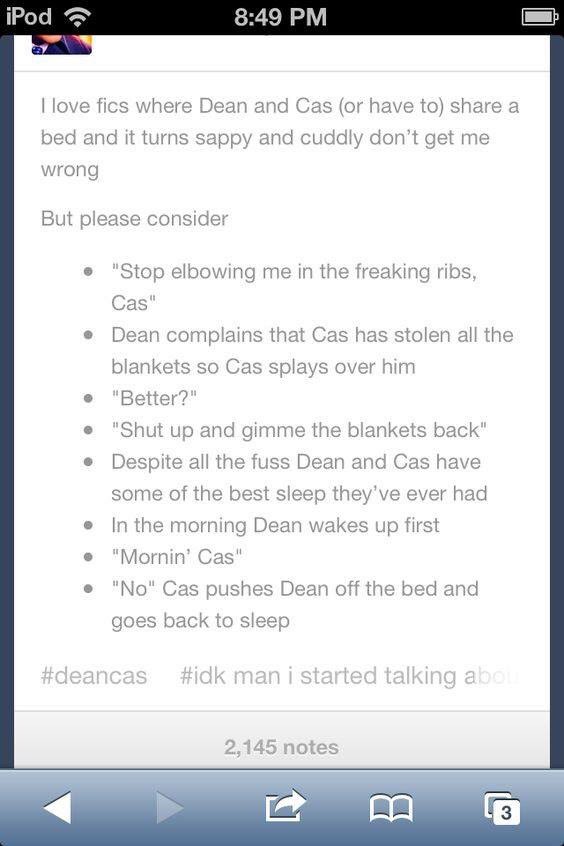 red_seventh's tweet photo. This is honestly so cute. #DeanCasBedWar #NoDean #GrumpyCas https://t.co/z3inlCdbI2