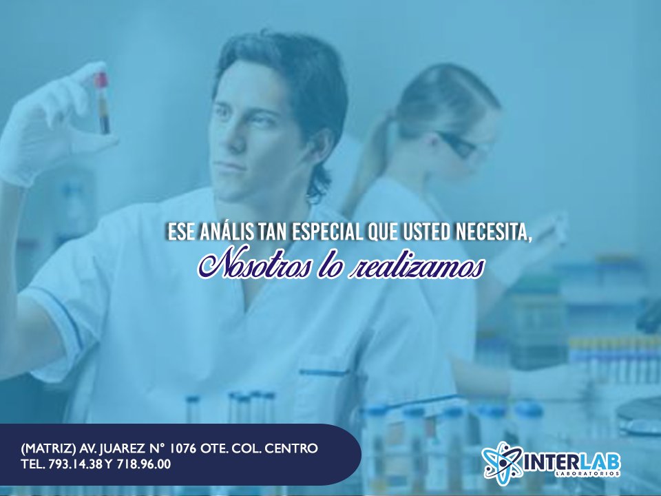 labInterlab's tweet image. Ese análisis tan especial que usted necesita, nosotros lo realizamos
