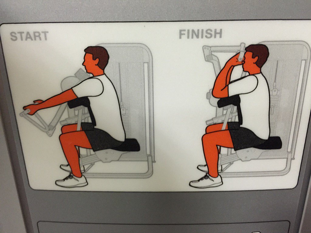 TreyWest3's tweet photo. This is how to use one of the machines in the VCU gym. It's called the weighted punch-yourself-in-the-face curl. https://t.co/BmwcWBZa8N