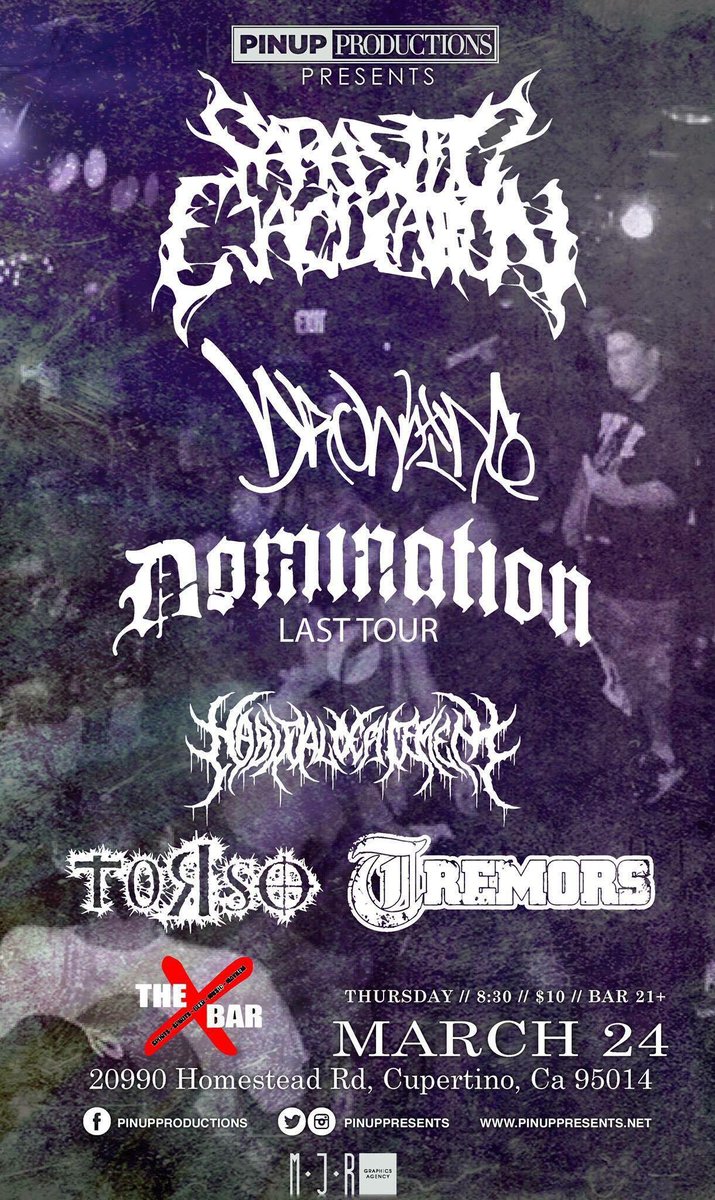 JoelCupcake's tweet photo. 3/18 @AsterionShred *FREE
3/19 @thehometeamnw *21+
3/19 @RedSkyUS *FREE 21+
3/24 #Drowning 
https://t.co/NDmfbAvBtn https://t.co/WbP4TTogib
